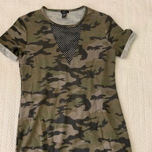 Camo midi dress